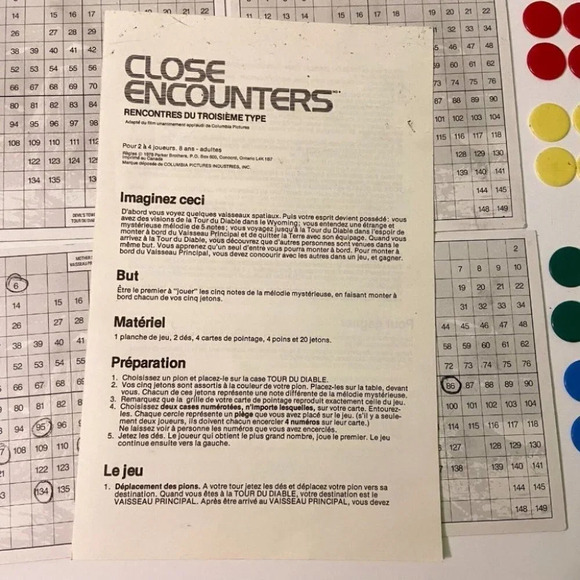 Vintage 1978 Close Encounters Of The Third Time  Board Game Parker Brothers - Picture 11 of 12